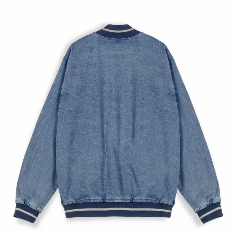 Jackets*Grimey Chaqueta Baseball Causing Panic Denim - Blue - Ss24