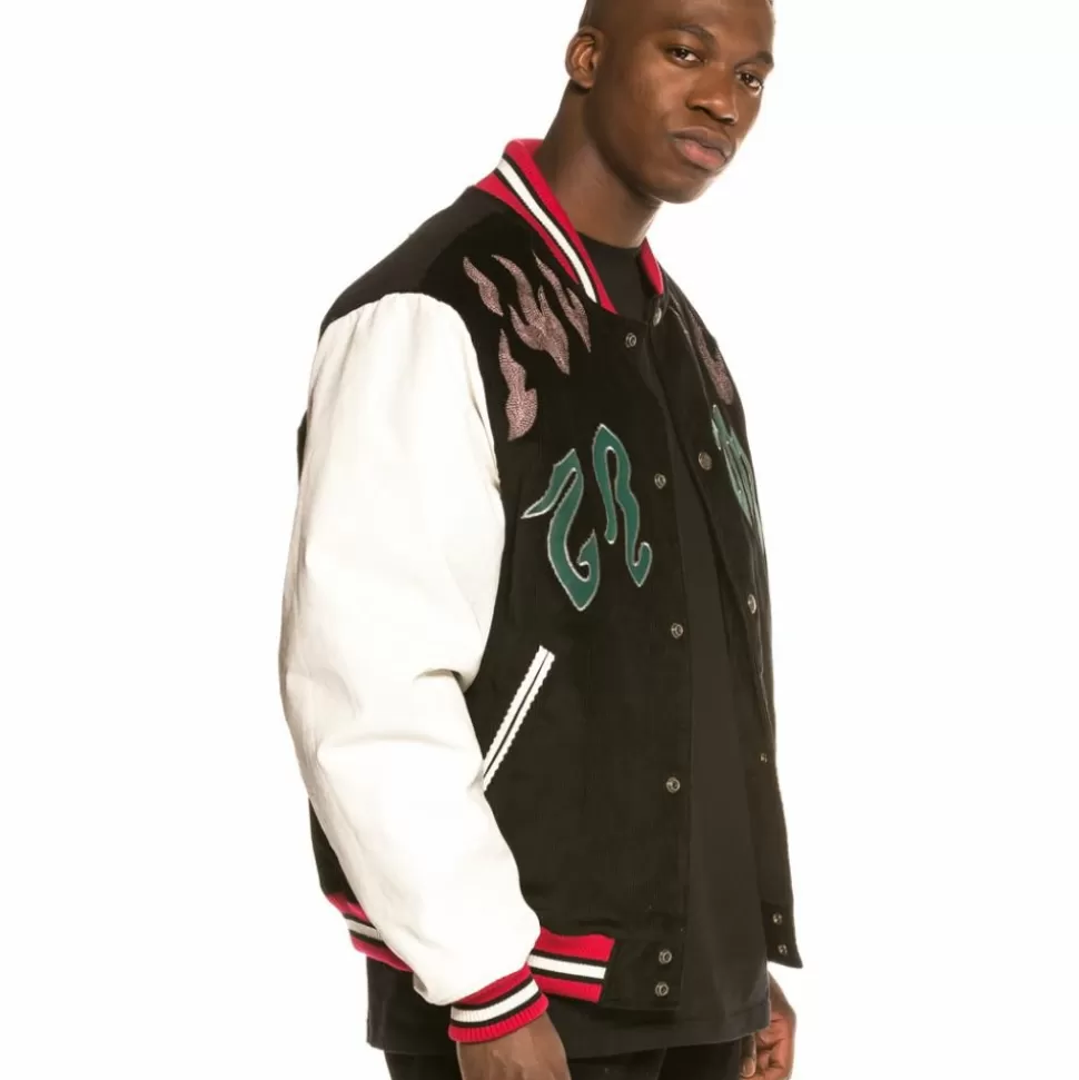 Coats*Grimey Chaqueta Baseball Yoga Fire Corduroy Fw20 Black