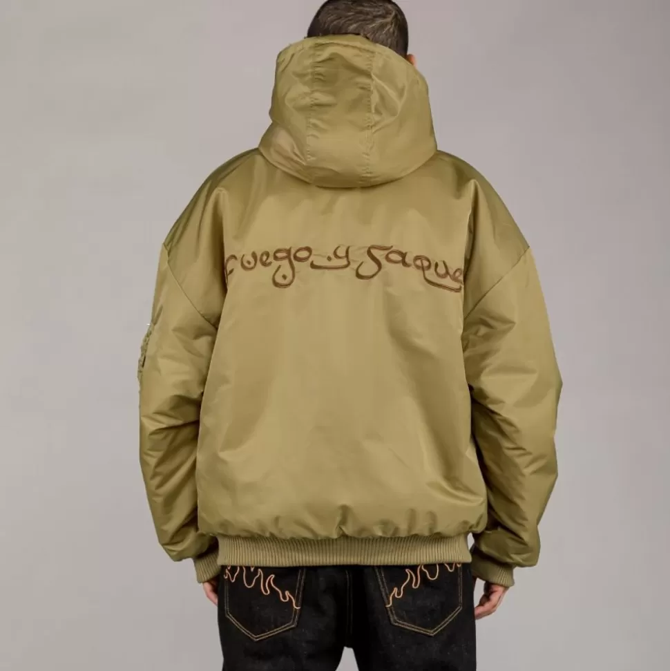 Jackets*Grimey Chaqueta Bomber Lost Boys Reversible Fur - Brown - Winter 22