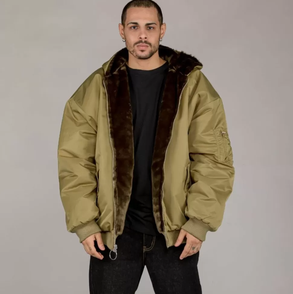 Jackets*Grimey Chaqueta Bomber Lost Boys Reversible Fur - Brown - Winter 22