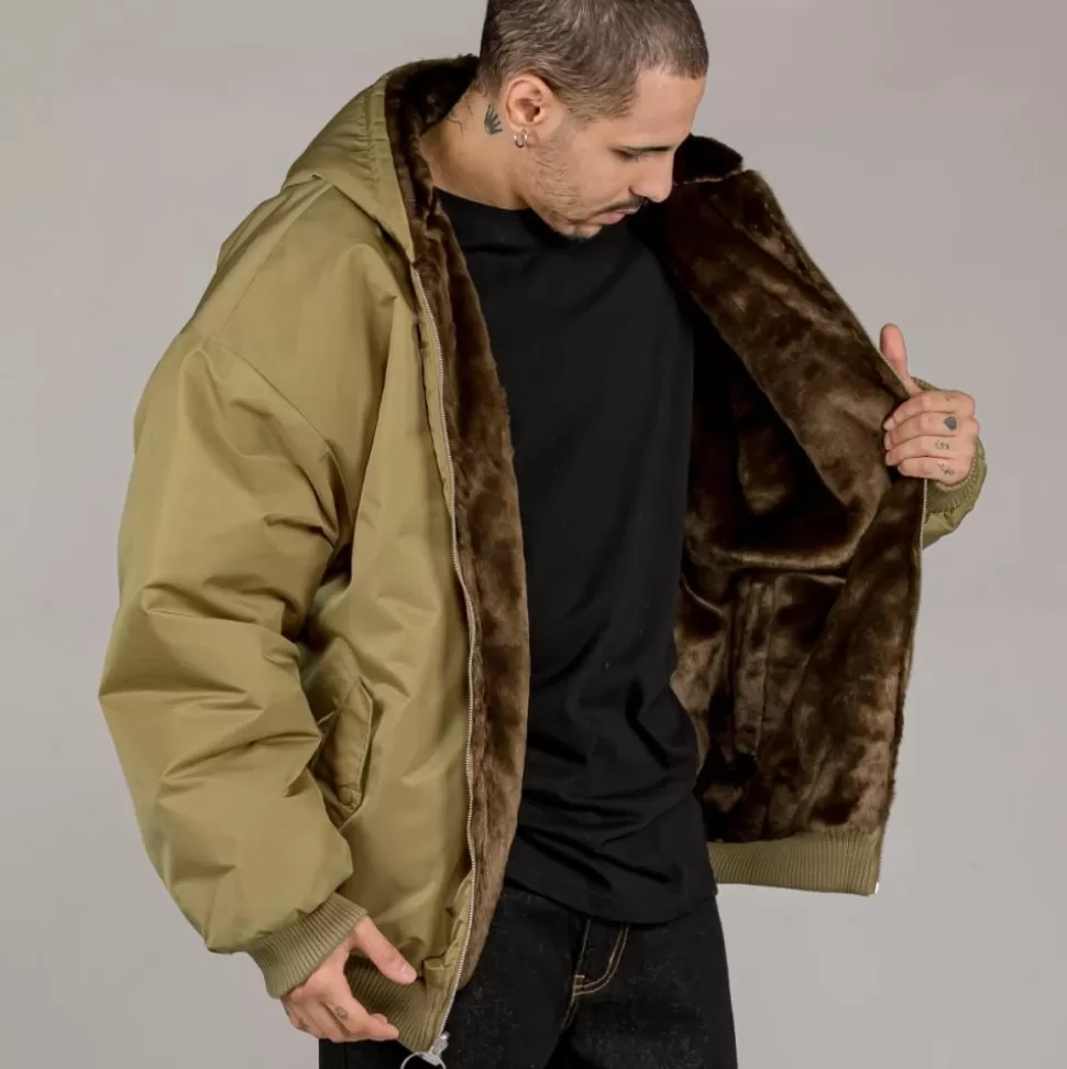 Jackets*Grimey Chaqueta Bomber Lost Boys Reversible Fur - Brown - Winter 22