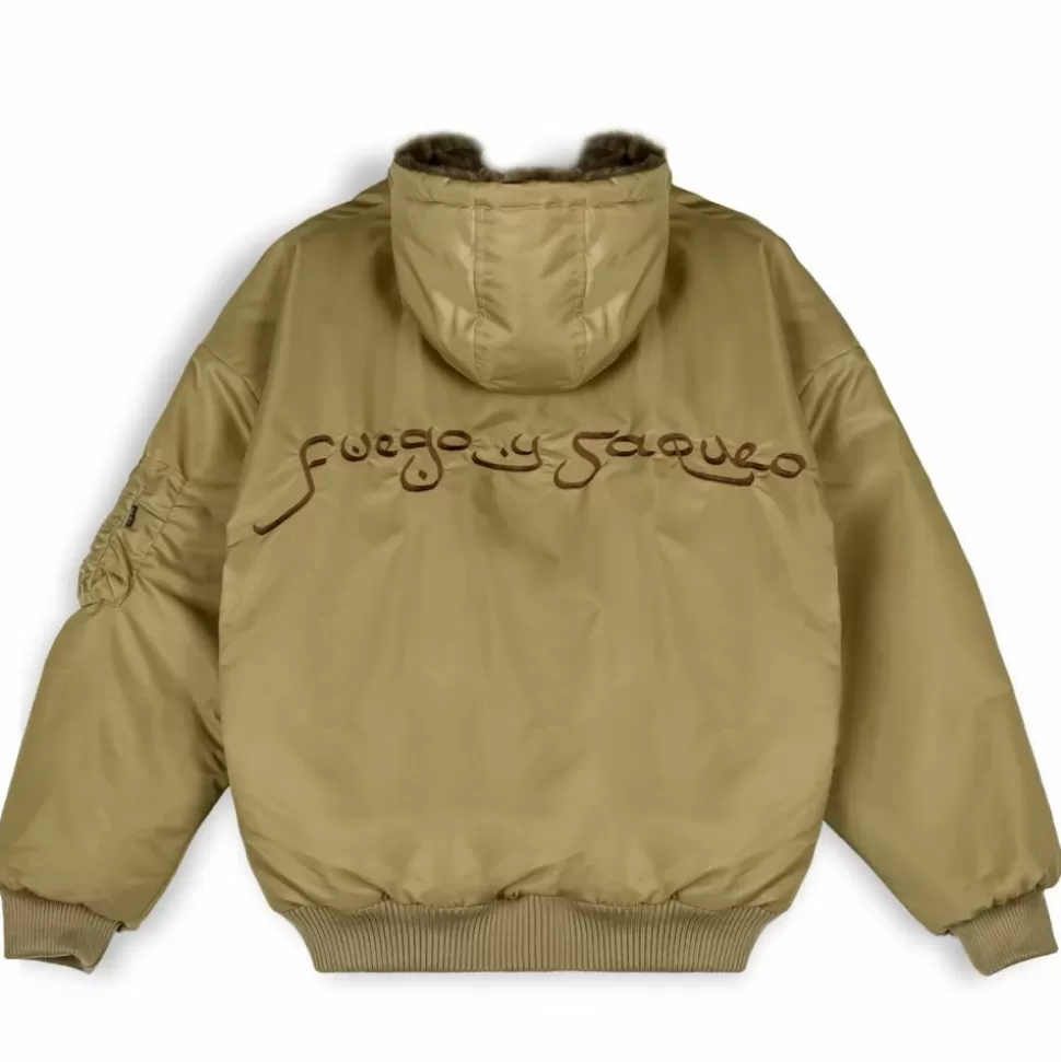 Jackets*Grimey Chaqueta Bomber Lost Boys Reversible Fur - Brown - Winter 22