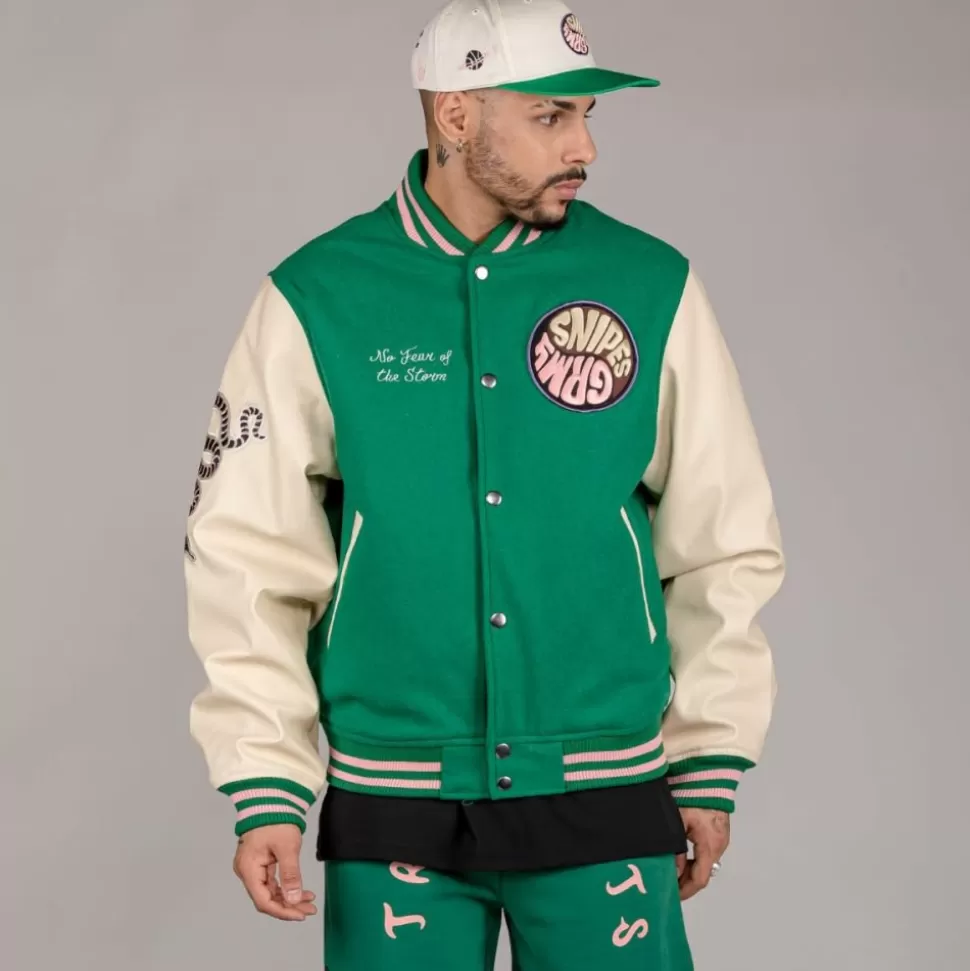 Jackets*Grimey Chaqueta De Baseball "Snipes X True Roots" - Green - Fall 22