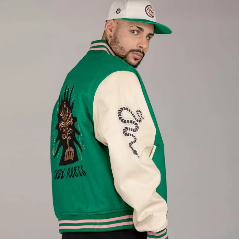 Jackets*Grimey Chaqueta De Baseball "Snipes X True Roots" - Green - Fall 22