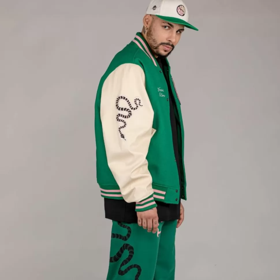 Jackets*Grimey Chaqueta De Baseball "Snipes X True Roots" - Green - Fall 22