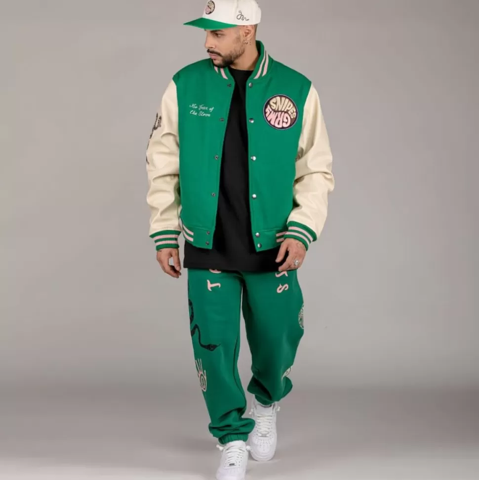 Jackets*Grimey Chaqueta De Baseball "Snipes X True Roots" - Green - Fall 22