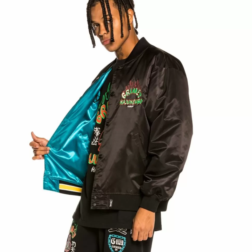 Coats*Grimey Chaqueta Satinada Reversible "Destroy All Fear" - Black/Blue - Fall 21