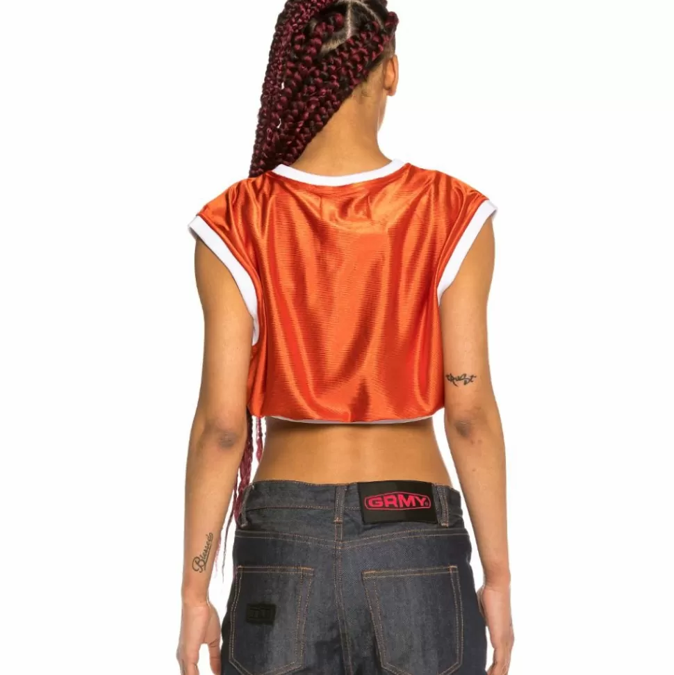 Tees & Tops*Grimey Acknowledge Girl Crop Top Ss20 Orange