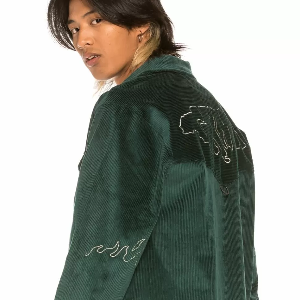 Shirts*Grimey "Aged Rum" Corduroy Long Shirt - Green - Winter 21