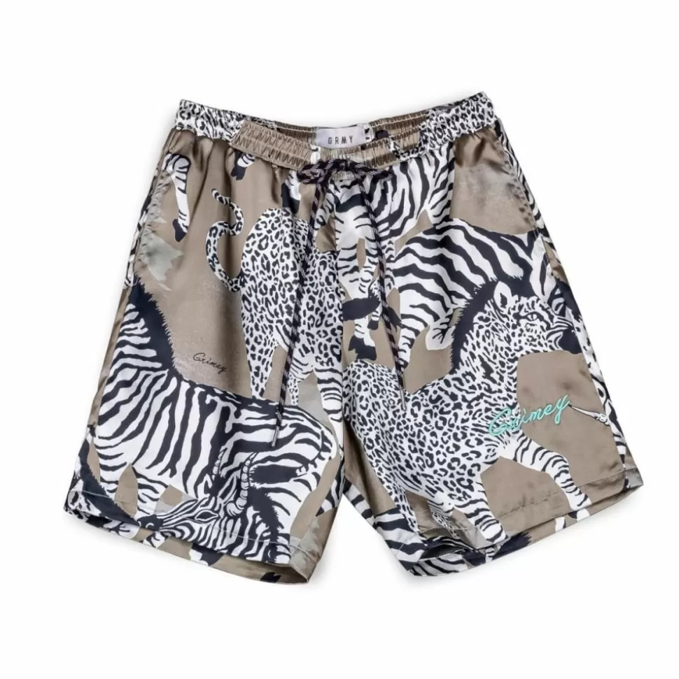 Shorts*Grimey Animal Satin Short - Copper - Summer 23