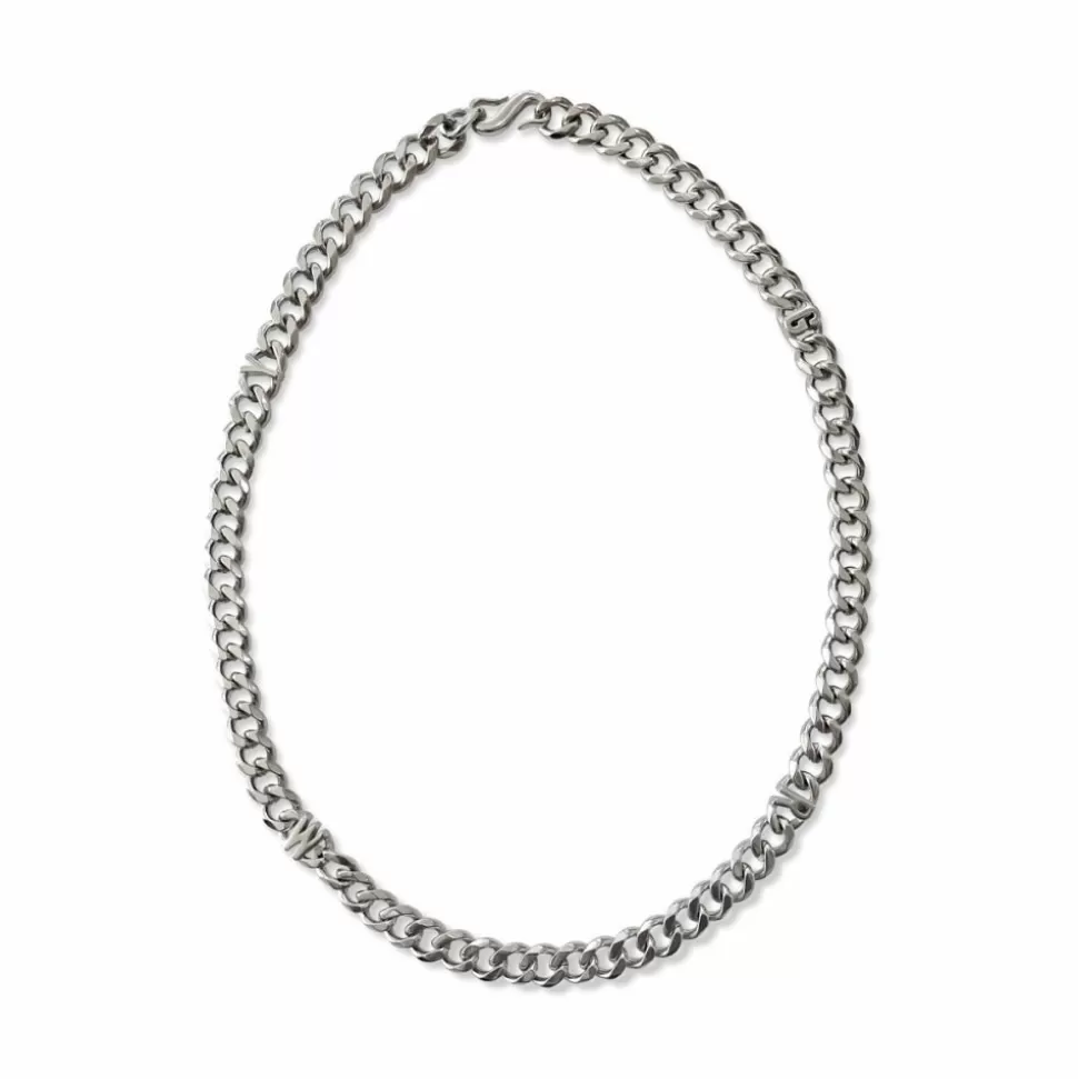 Misc*Grimey Back At You Cuban Link Necklace - Silver - Fw23