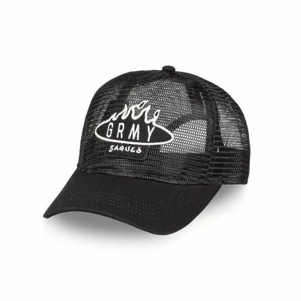 Head Wear*Grimey Burn In Flames Trucker Cap - Black - Ss24