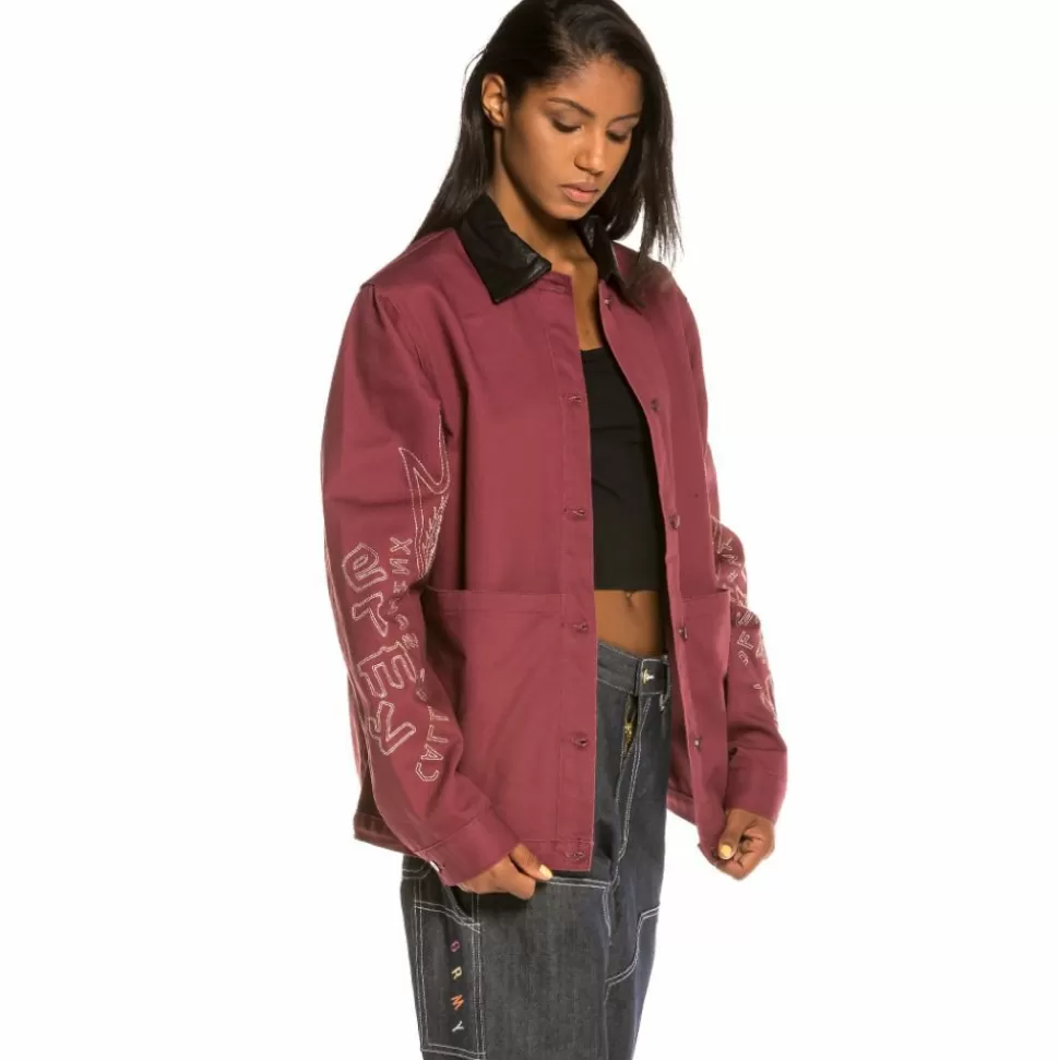 Sweatshirts*Grimey Call Of Yore Girl Coach Jacket Fw20 Wine
