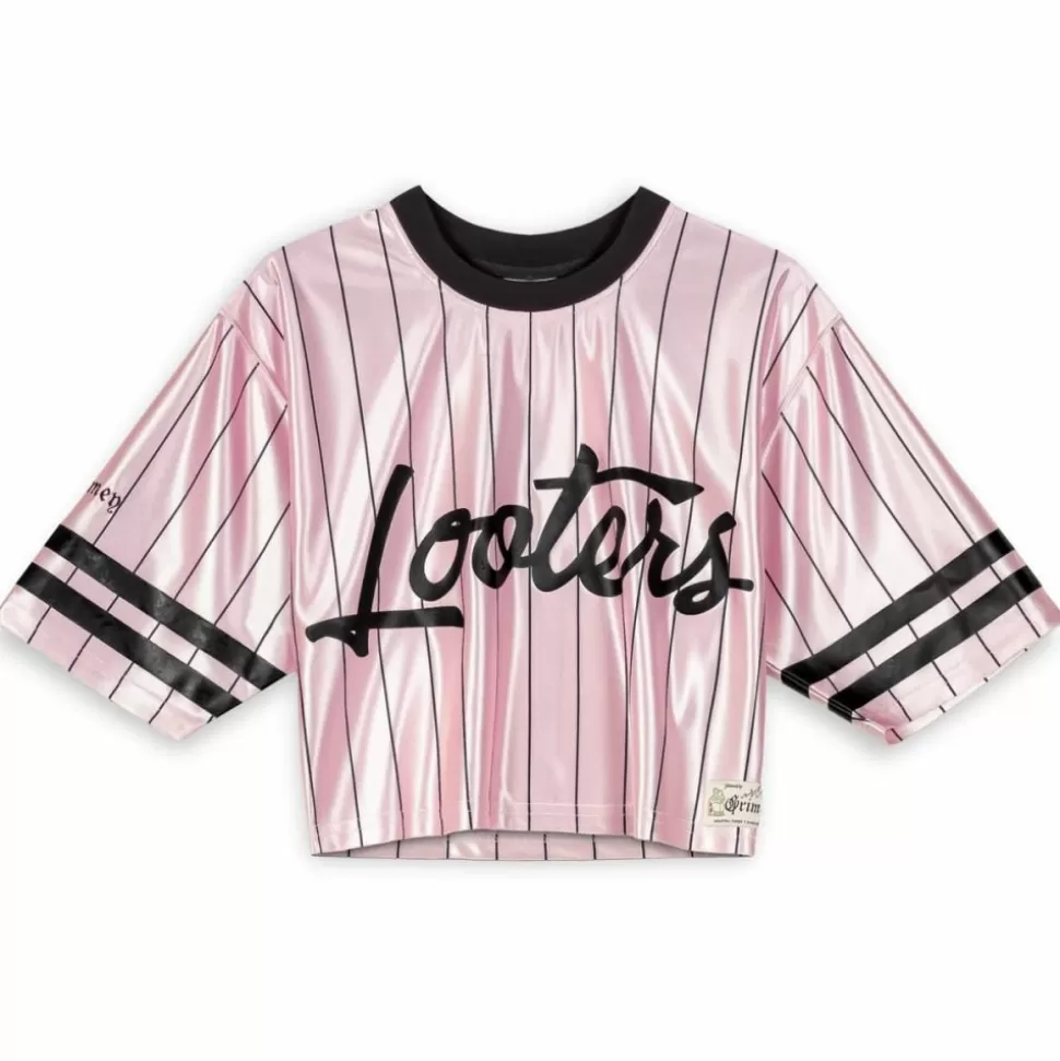 Tees & Tops*Grimey Causing Panic Girl Crop Football Jersey - Pink - Ss24