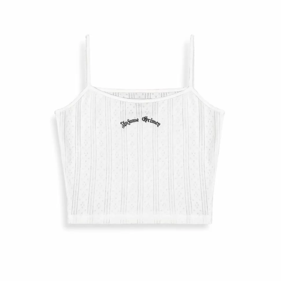 Tees & Tops*Grimey Causing Panic Girl Tank Top - White - Ss24