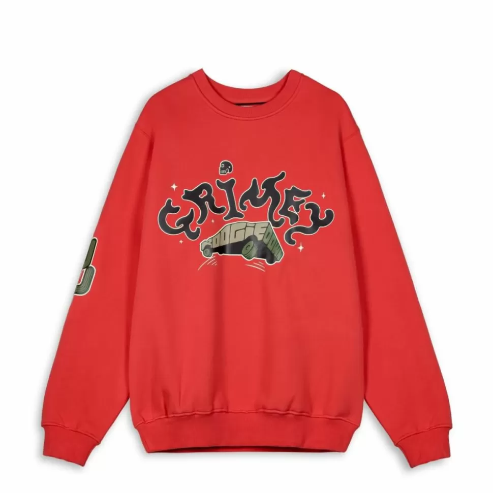 Organic*Grimey Causing Panic The Charleston Blvd Vintage Crewneck Red - Ss24