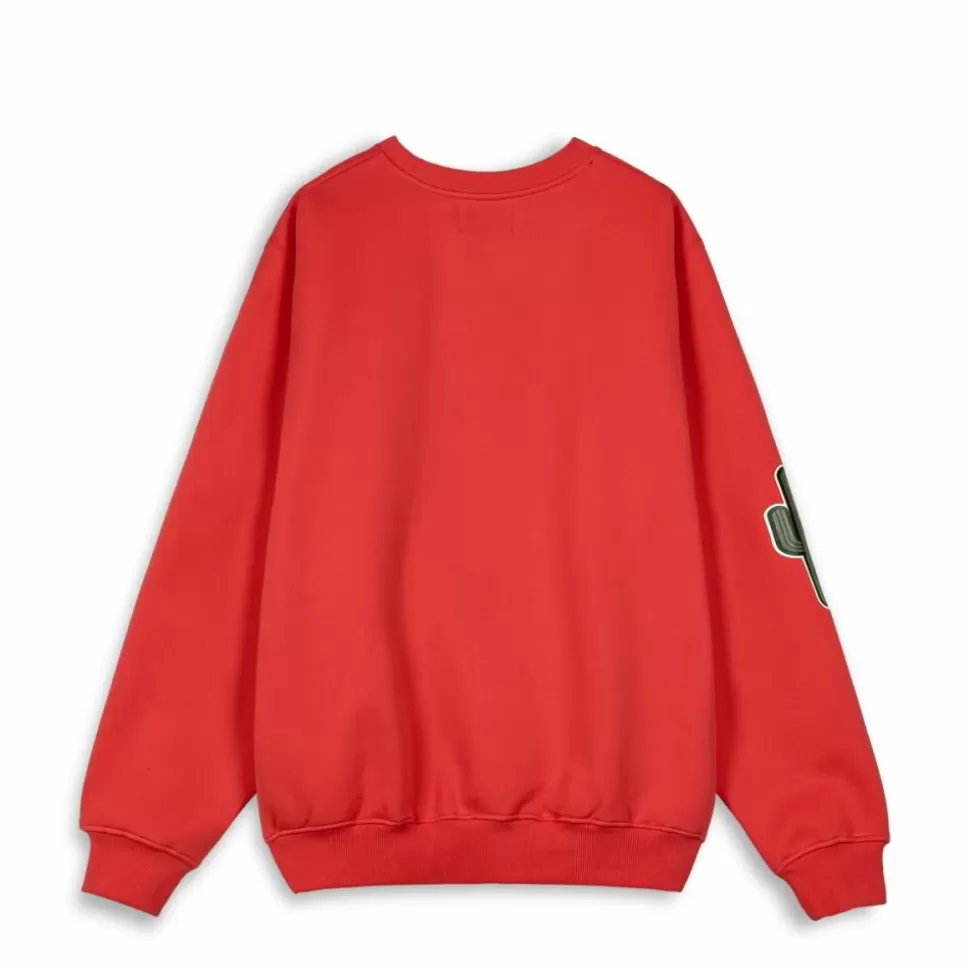 Organic*Grimey Causing Panic The Charleston Blvd Vintage Crewneck Red - Ss24