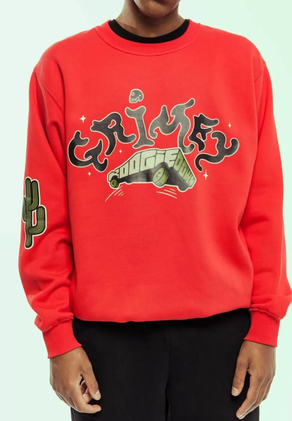 Organic*Grimey Causing Panic The Charleston Blvd Vintage Crewneck Red - Ss24