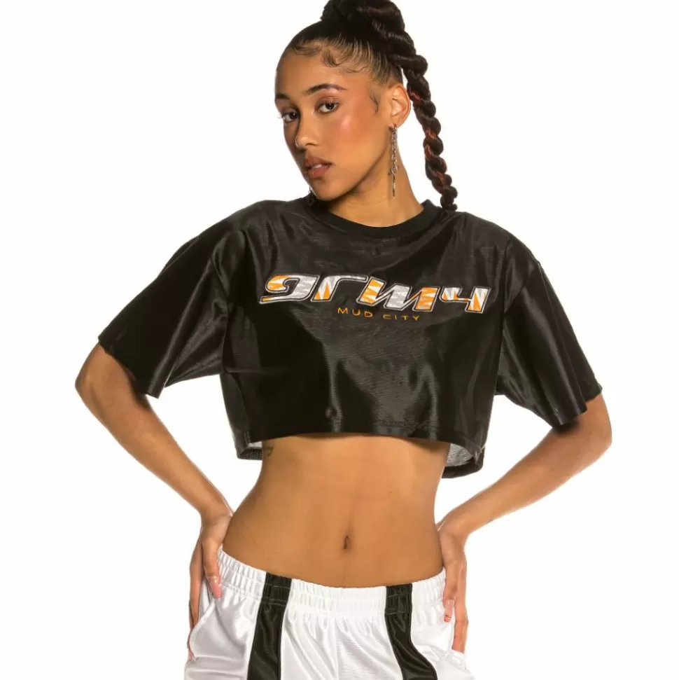 Tees & Tops*Grimey Chica Acknowledge Crop Top Ss20 Black