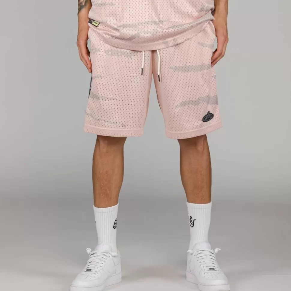 Shorts*Grimey Cloven Tongues All Over Print Mesh Basket Shorts - Cream - Summer 23