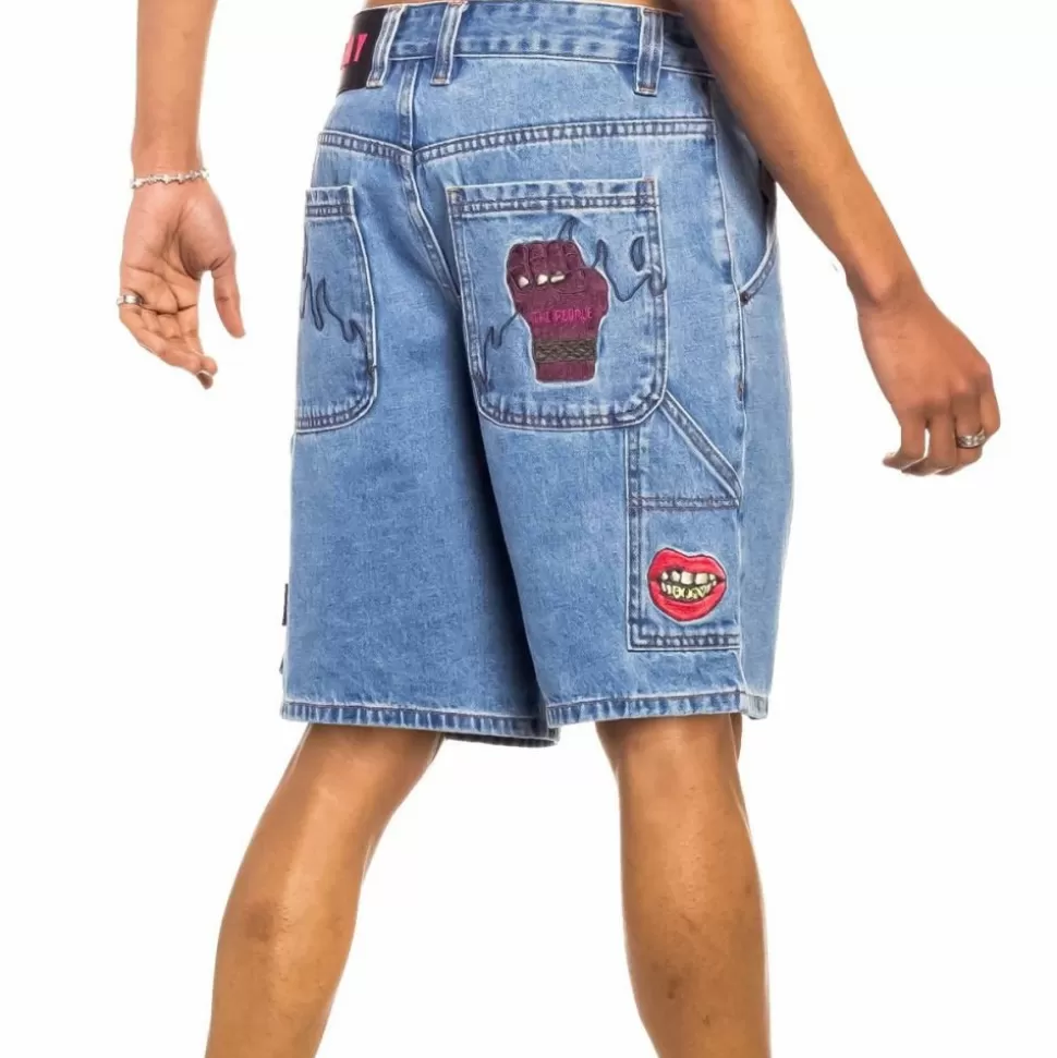 Shorts*Grimey "Day Dreamer" Denim Shorts - Washed Blue - Spring 22