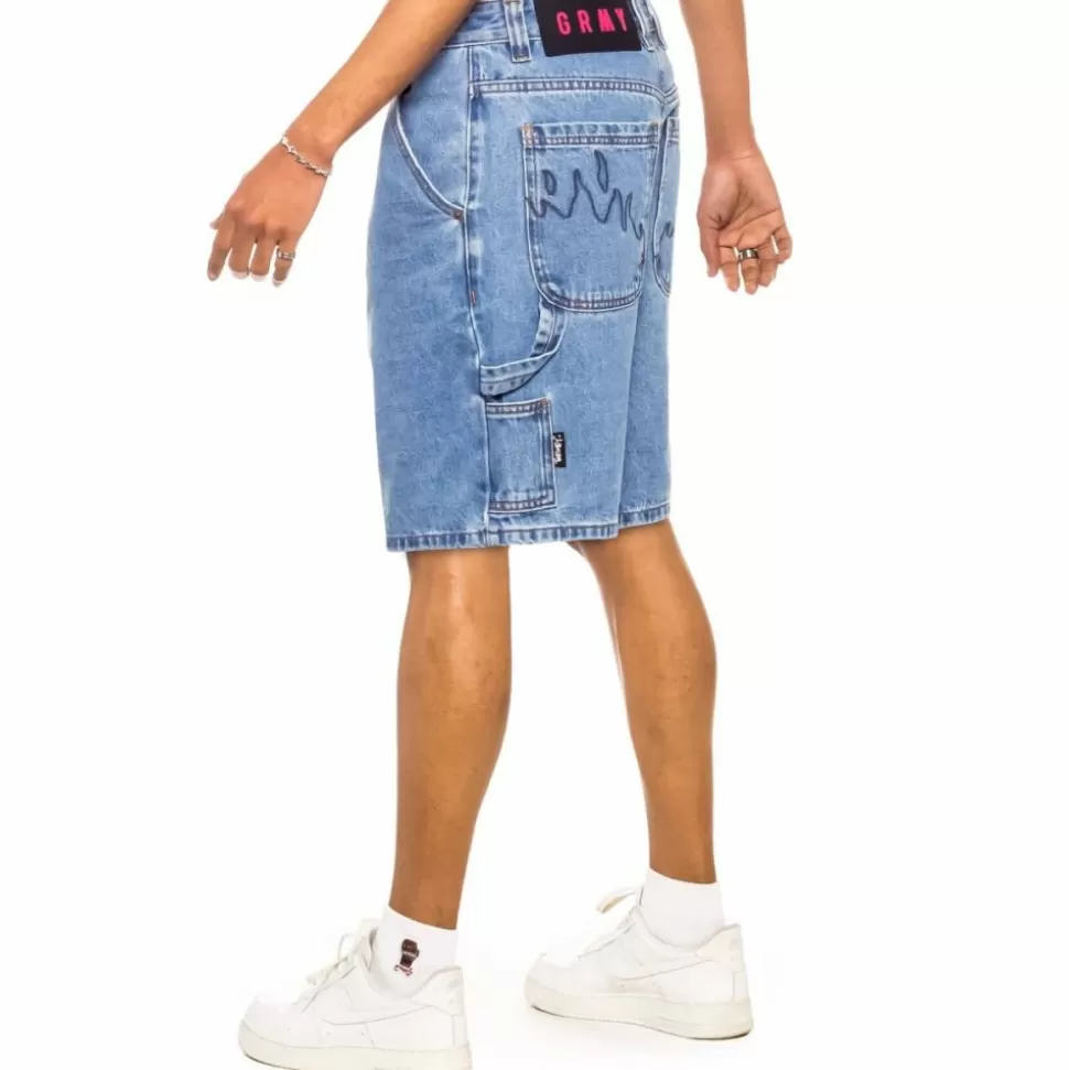 Shorts*Grimey "Day Dreamer" Denim Shorts - Washed Blue - Spring 22