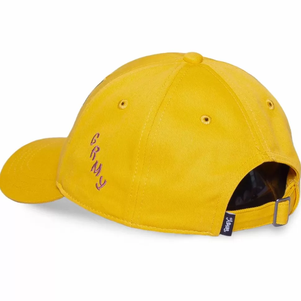 Head Wear*Grimey "Destroy All Fear" Curved Visor Cap - Yellow - Fall 21
