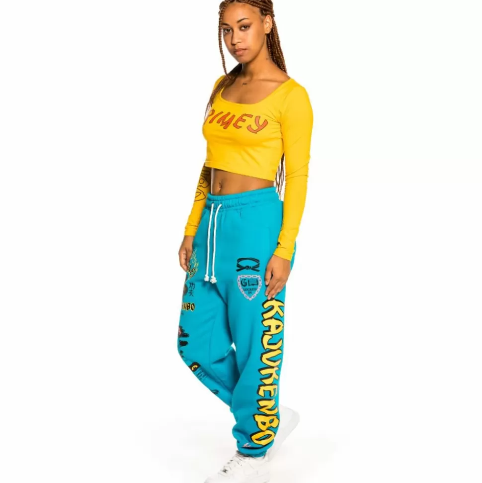 Tees & Tops*Grimey "Destroy All Fear" Long Sleeve Crop Tee - Yellow - Fall 21