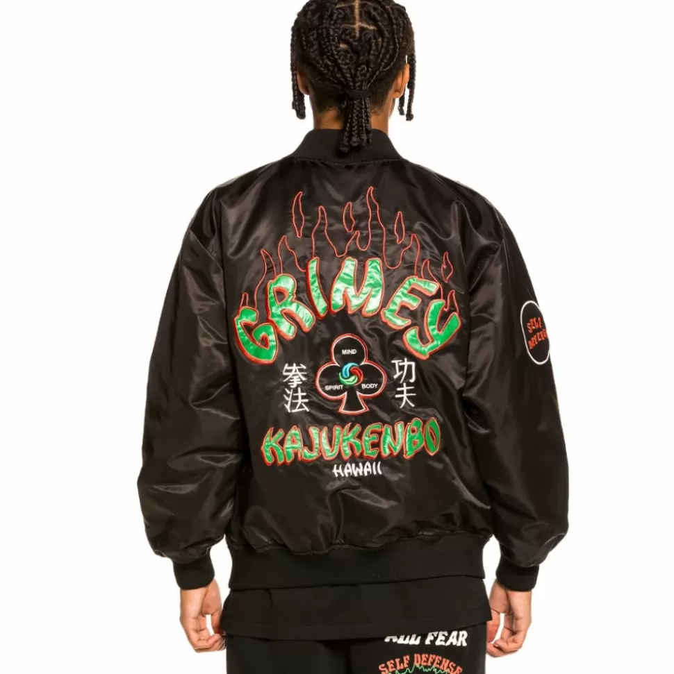 Jackets*Grimey "Destroy All Fear" Reversible Satin Jacket - Blue - Fall 21