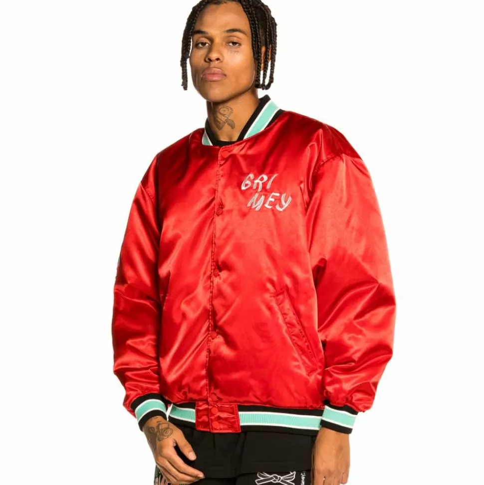 Jackets*Grimey "Destroy All Fear" Reversible Satin Jacket - Red - Fall 21
