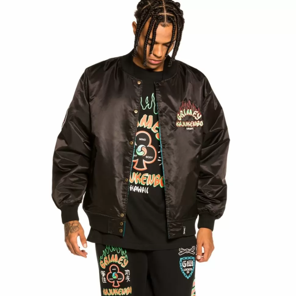 Jackets*Grimey "Destroy All Fear" Reversible Satin Jacket - Red - Fall 21