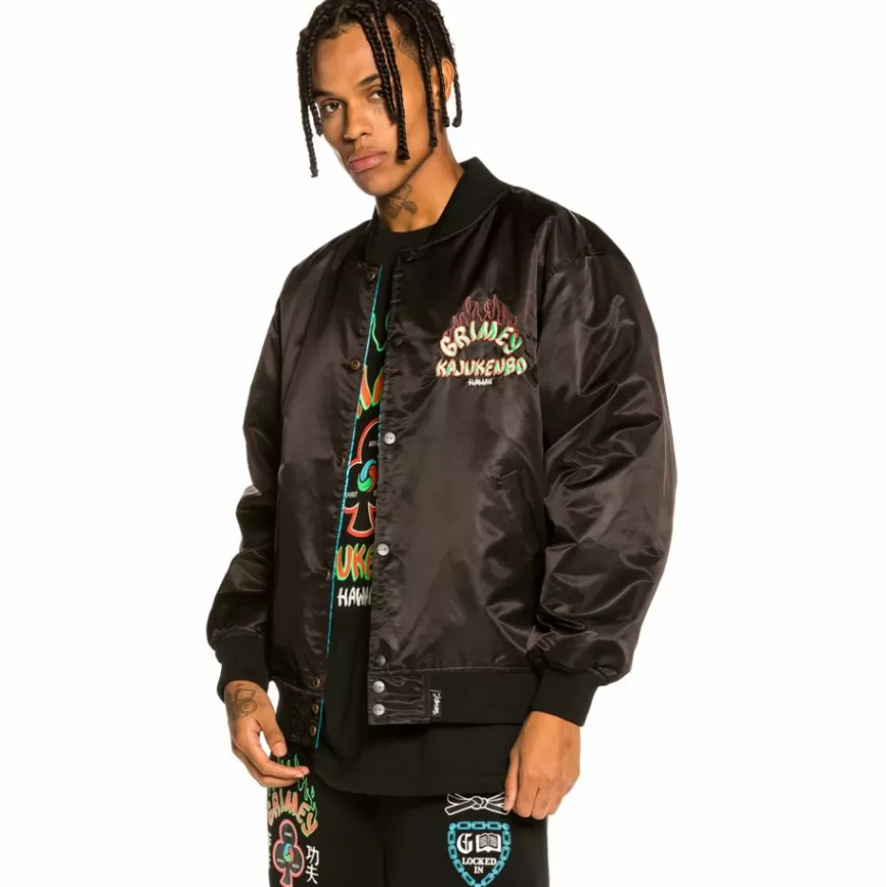 Jackets*Grimey "Destroy All Fear" Reversible Satin Jacket - Red - Fall 21