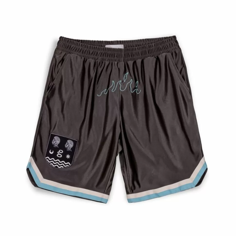 Shorts*Grimey Fire Route Basket Shorts - Black - Spring 23