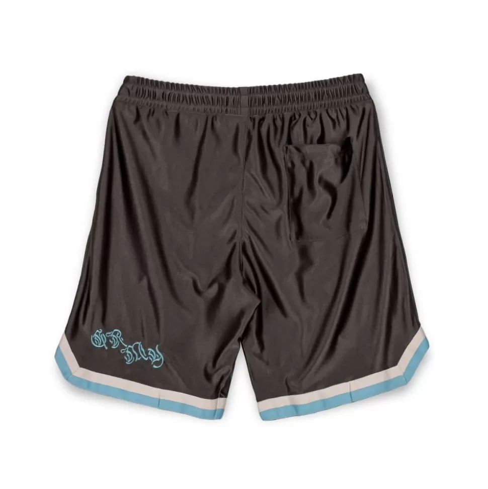 Shorts*Grimey Fire Route Basket Shorts - Black - Spring 23