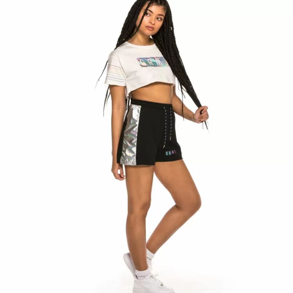 Tees & Tops*Grimey Fluid Planet Girl Crop Top Ss19 White