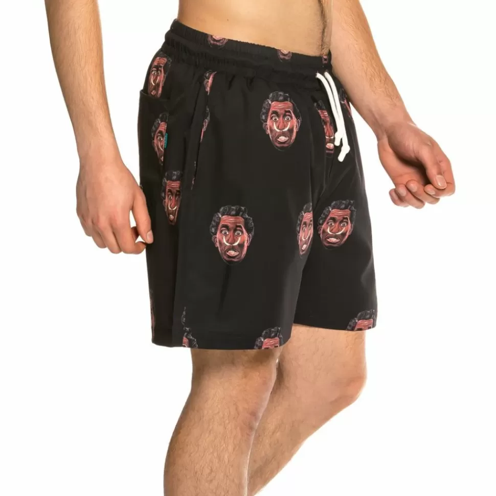 Swimwear*Grimey "Frenzy " All Over Print Swimming Short - Black - Summer 21
