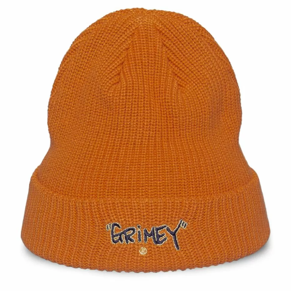 Head Wear*Grimey "Gem Cutting" Beanie - Brick - Fall 21