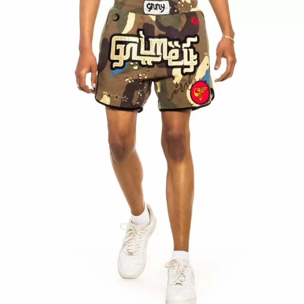 Shorts*Grimey "Glorified" Boxing Shorts - Camo - Spring 22