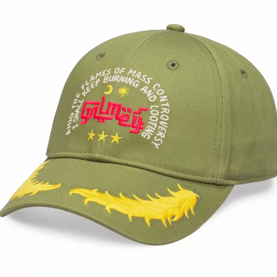 Head Wear*Grimey "Glorified" Curved Visor Cap - Green - Spring 22