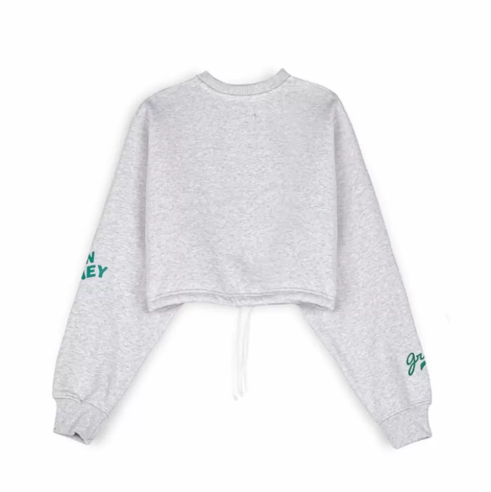 Sweatshirts*Grimey "Hive" Crop Heavyweight Crewneck - Sport Grey - Fall 22
