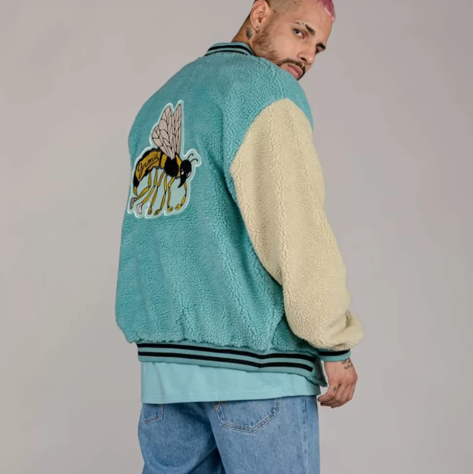 Jackets*Grimey "Hive" Sherpa Button Sweatshirt - Bicolor - Fall 22