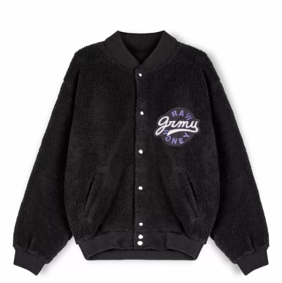 Jackets*Grimey "Hive" Sherpa Button Sweatshirt - Black - Fall 22