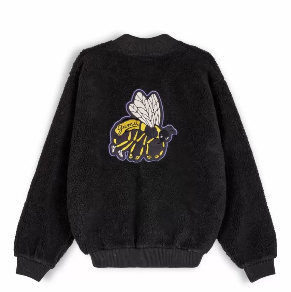 Jackets*Grimey "Hive" Sherpa Button Sweatshirt - Black - Fall 22