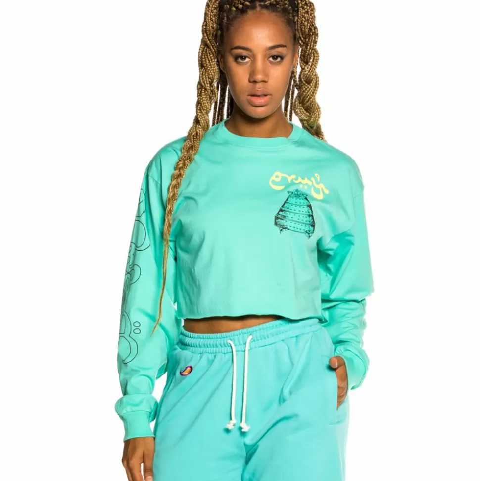 Tees & Tops*Grimey Hope Unseen Long Sleeve Crop Tee - Blue - Spring 21
