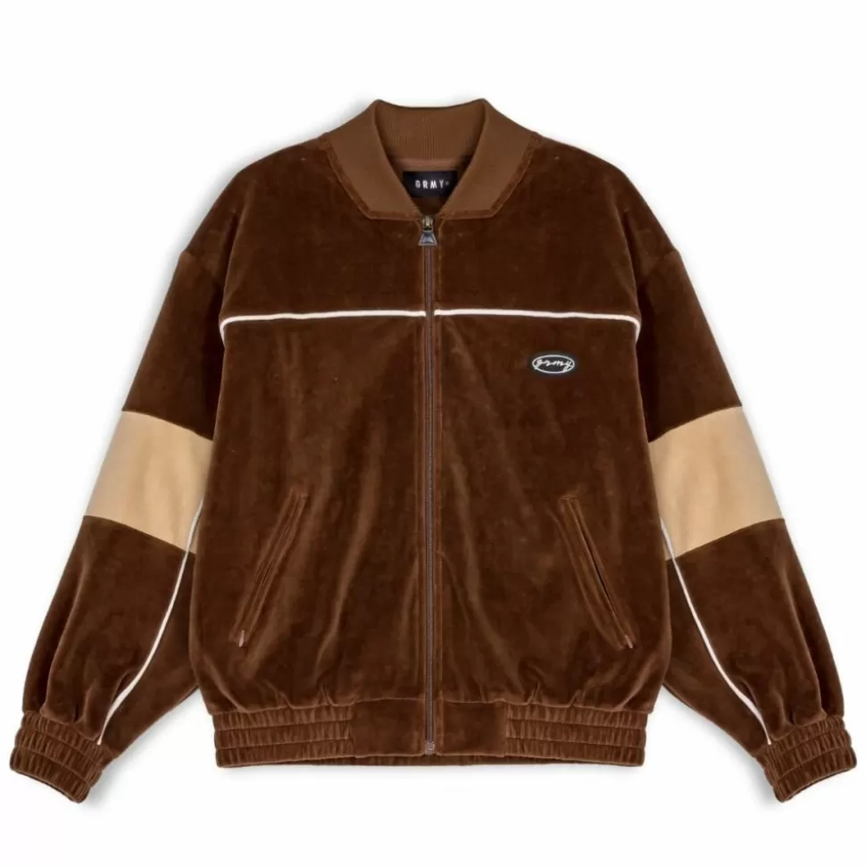 Jackets*Grimey "Iam" Velvet Track Jacket - Brown - Fall 22