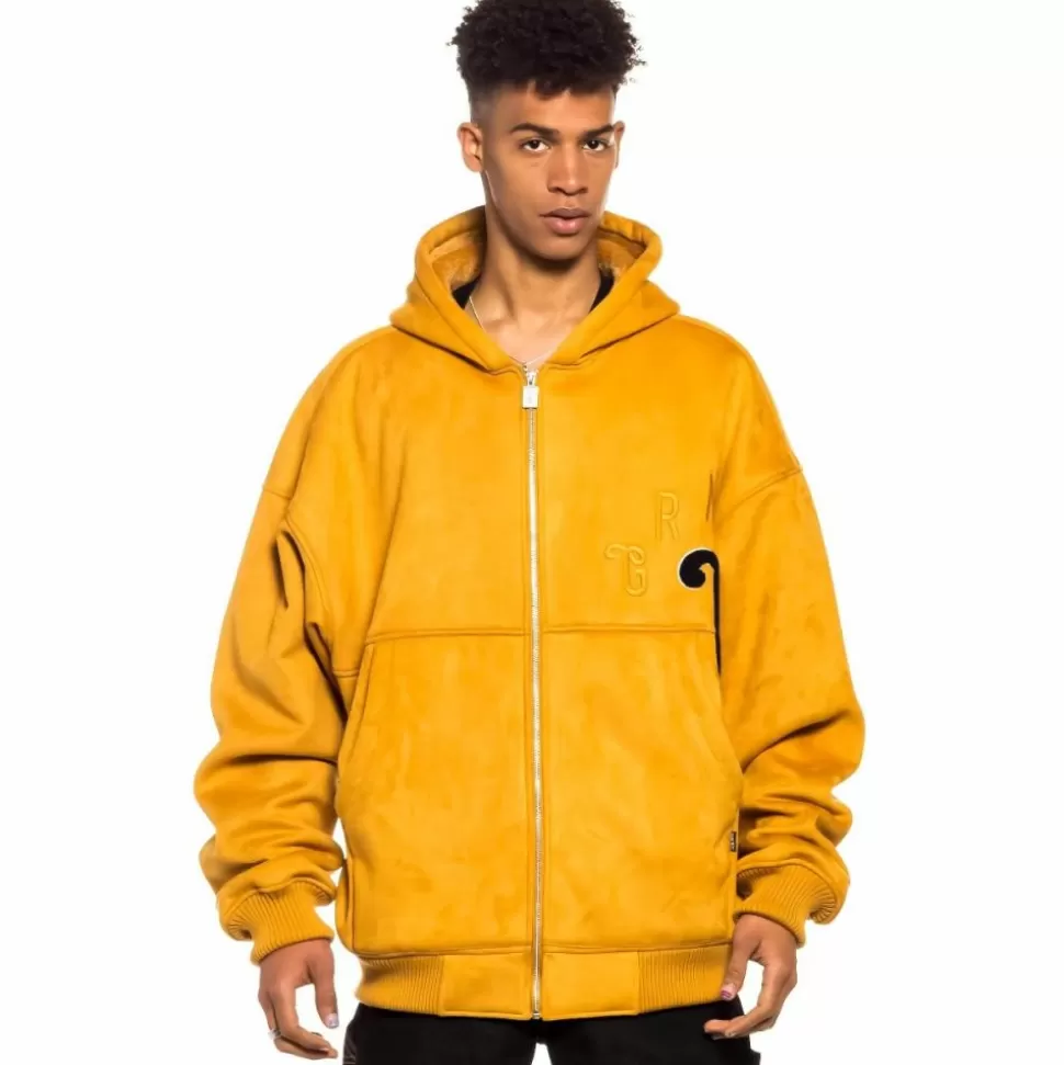 Jackets*Grimey Jungle Punch Suede Hood Bomber Jackect - Brown - Spring 22