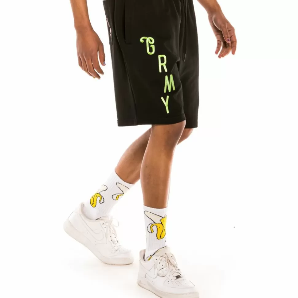 Shorts*Grimey "Jungle Punch" Sweatshorts - Black - Spring 22