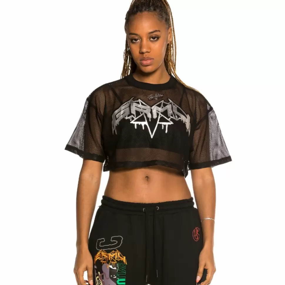 Tees & Tops*Grimey Liveution Crop Top Spring 21 Black