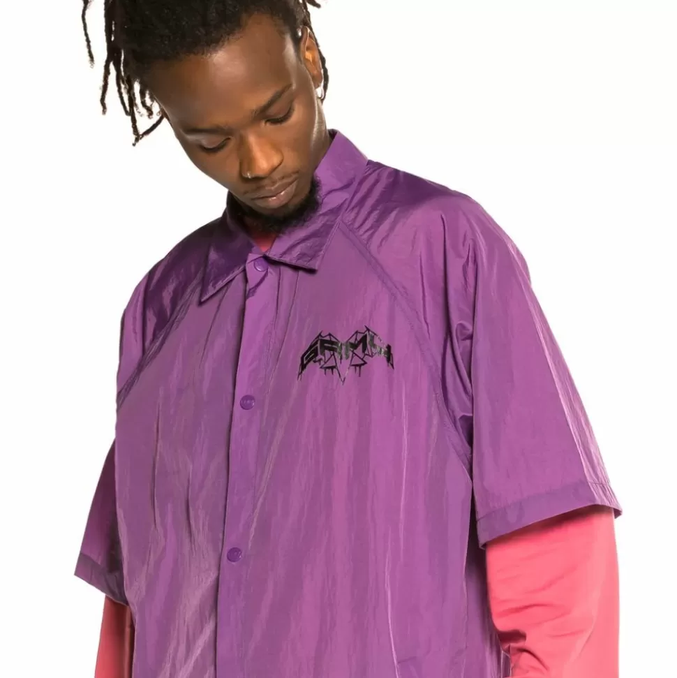 Jackets*Grimey Liveution Short Sleeve Coach Jacket Purple - Spring 21