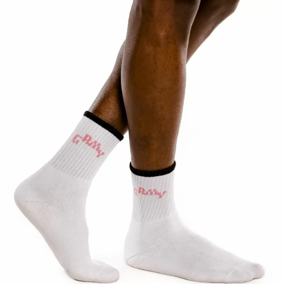 Socks*Grimey "Liveution" Socks - White - Spring 21